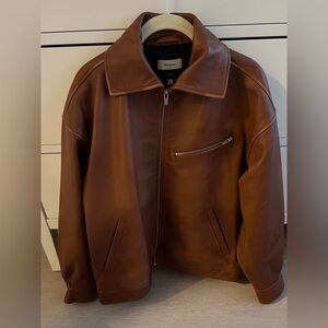 Reformation Tan Leather Jacket